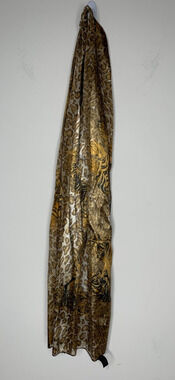 Tiger Stripe Chiffon Leopard Neck Wrap Scarf Womans Beautiful Sheer 13"W X 60"L